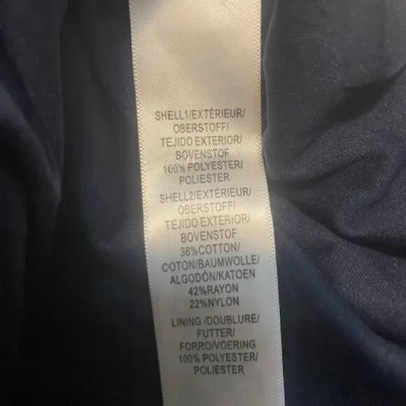 Adrianna Papell Navy 1 Shoulder Lace bodice embellished waist dress, size 12 - Picture 5 of 5